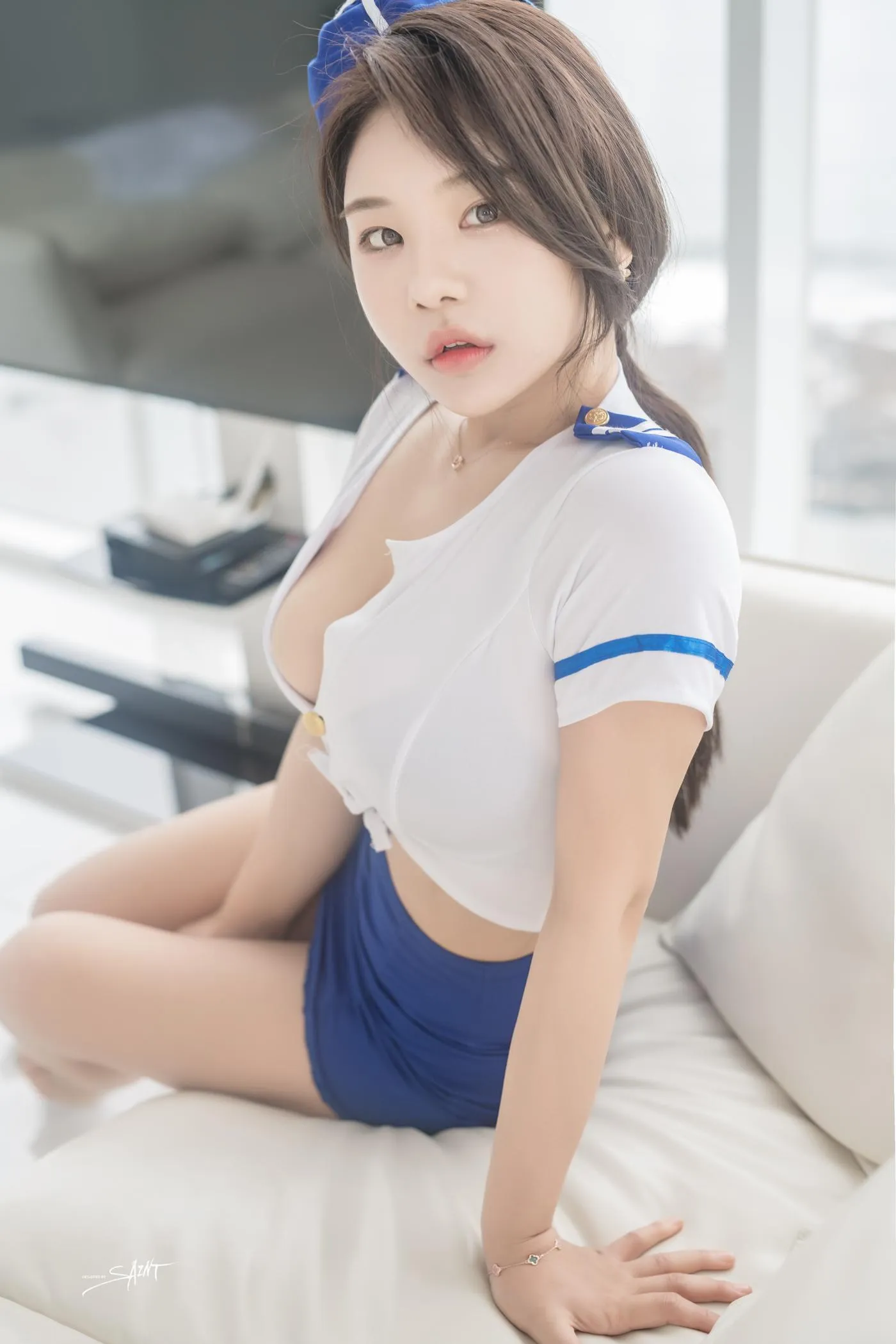 Zzyuri (쮸리) – NO.21 [SAINT Photolife] Blue Marine [61P]插图7